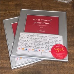 Two say-it-yourself photo frames, hallmark